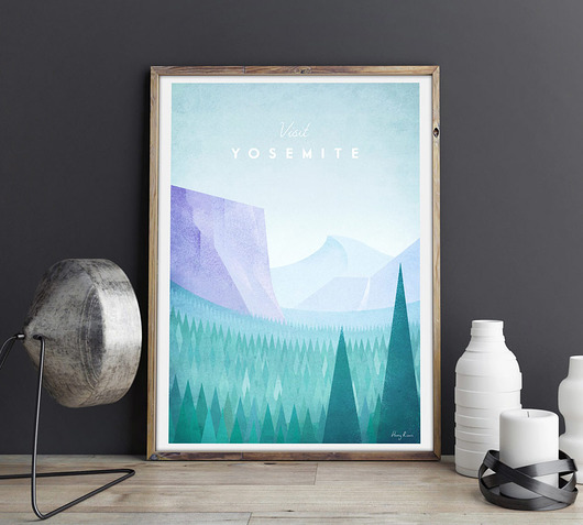 Yosemite - vintage plakat 50x70 cm minimalmill