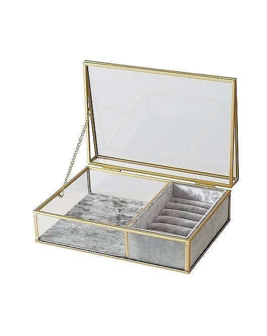 pojemniki na biżuterię Kuferek na Biżuterię Szkatułka na Biżuterię Grigio