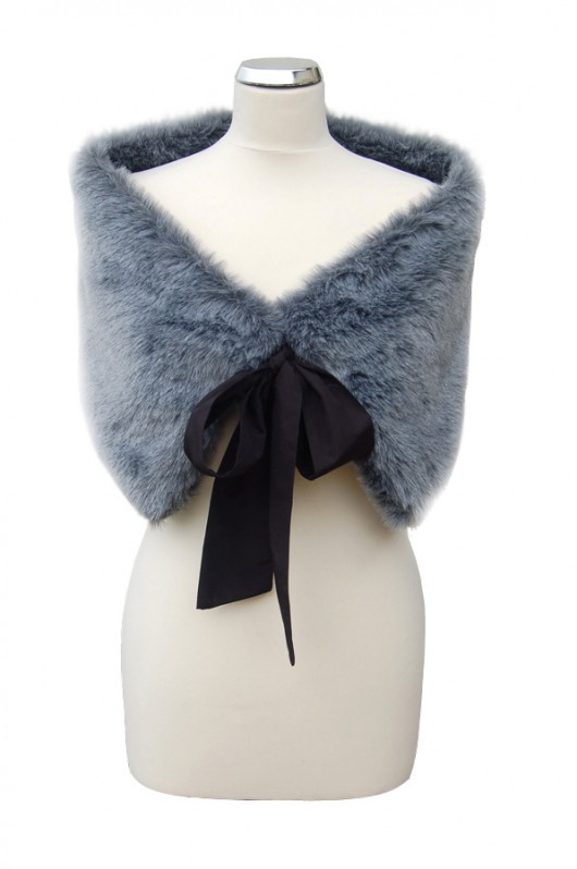 Silver fur stole ZAMÓWIENIE Kasia Zapała