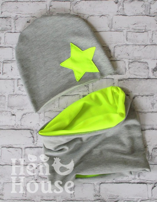 Komplet Star czapka + komin  henhouse