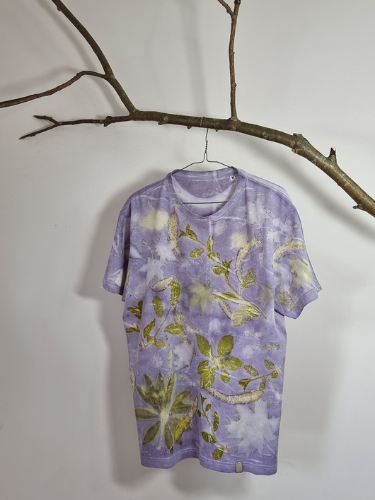 t-shirty męskie T-shirt z naturalnym ekodrukiem roślinnym
