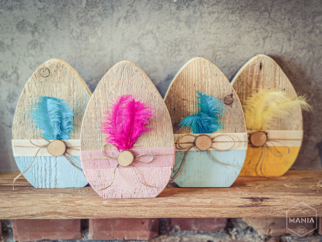 jajka wielkanocne Wielkanocne drewniane jajko
