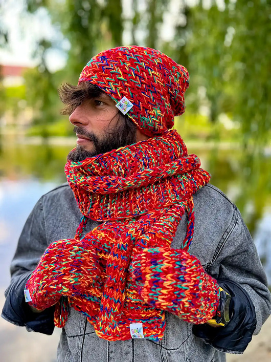 czapki i kapelusze męskie Męska czapka MERINO 50% EXPLORER ,,Czerwienie"