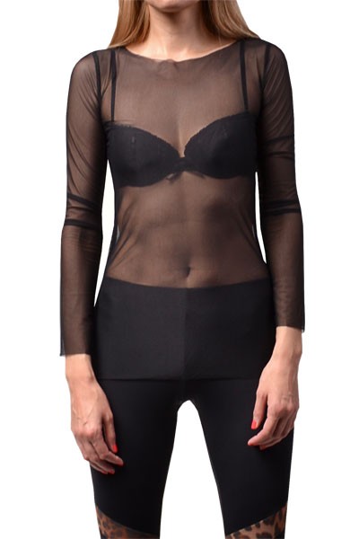 bluzki z długim rękawem damskie Bluzka z tiulu