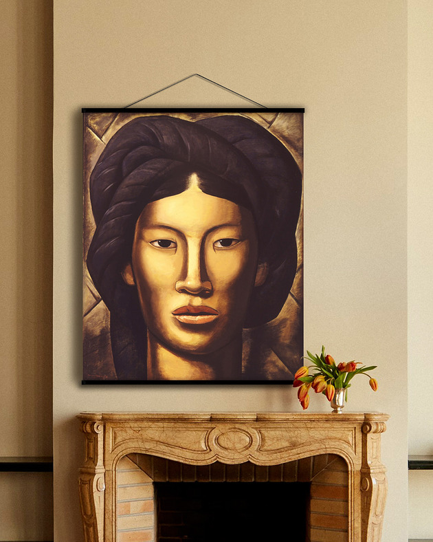 grafiki i ilustracje Duży obraz na płótnie -Dziewczyna z Yalala - Alfredo Ramos Martinez