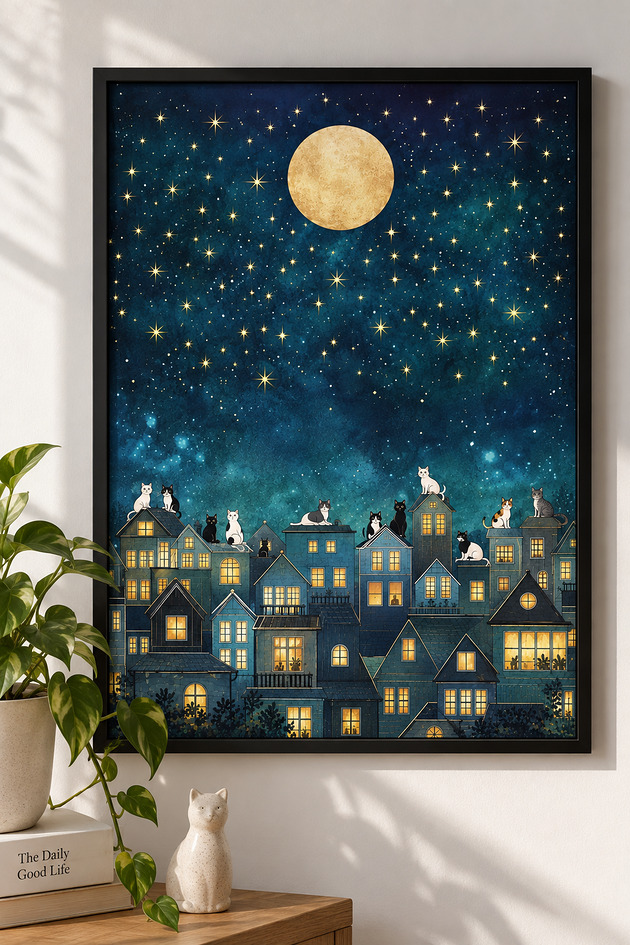 grafiki i ilustracje Miasto kotów. Plakat