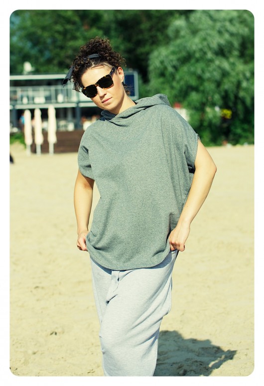kapturnik 2# short szary S/M STREETCODE