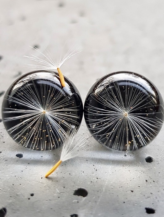 Kolczyki - sztyfty z dmuchawcem Grol Jewellery