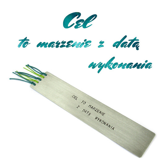 Cel to marzenie z datą wykonania - zakładka Hundred Bookmarks