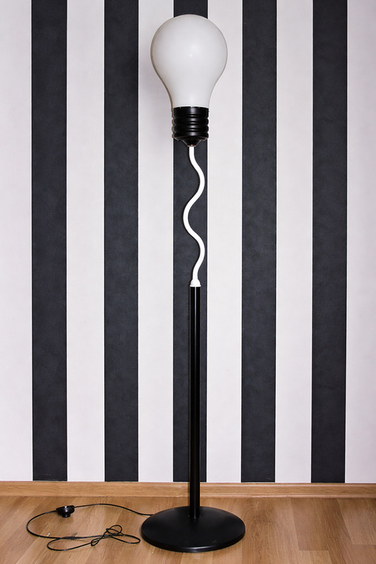 lampy podłogowe Vintage lampa podłogowa żarówka z lat 80