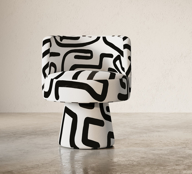fotele Fotel obrotowy BLACK LINE NO.1