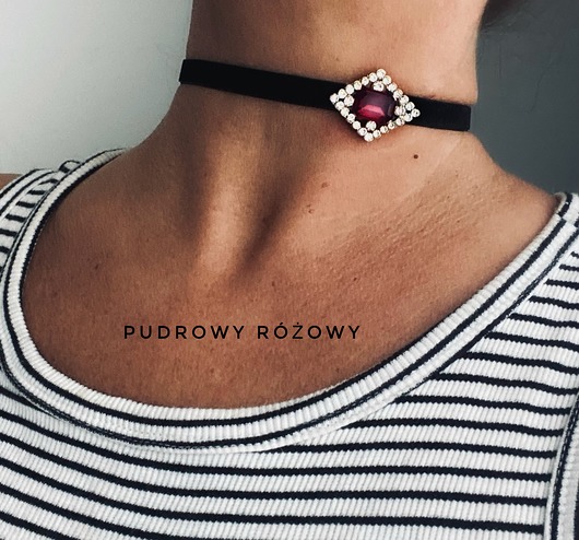 chokery Naszyjnik  Glamour z  Kryształem New