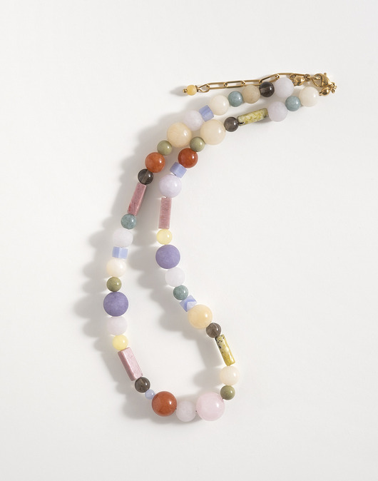kolie Kolorowy naszyjnik z kamieni naturalnych