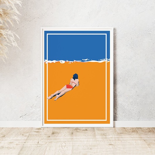 Plakat Morze i Plaża - Art Deco trochę na ścianę