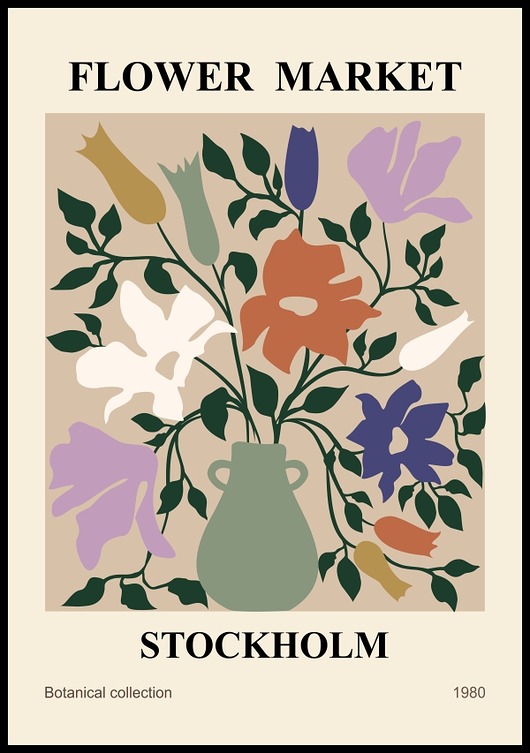 plakaty Plakat "Flower market Stockholm"