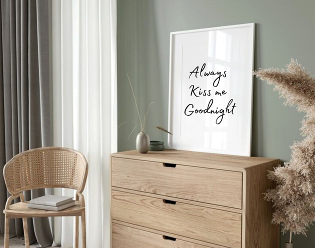 plakaty PLAKAT typograficzny, cytat minimalistyczny do sypialni