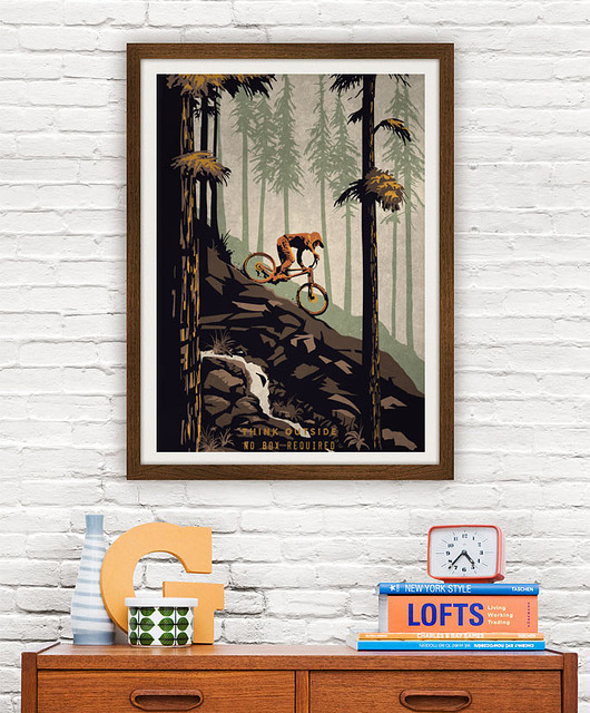 plakaty Think Outside - plakat rowerowy 50x70 cm