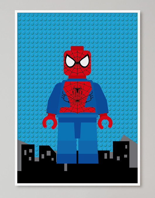 obrazy i plakaty do pokoju dziecięcego Lego Superbohater "Spider-Man"