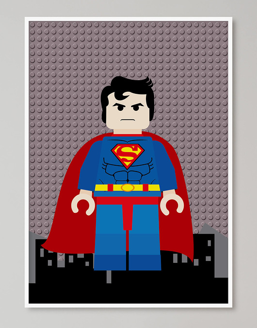 obrazy i plakaty do pokoju dziecięcego Lego Superbohater "Superman"
