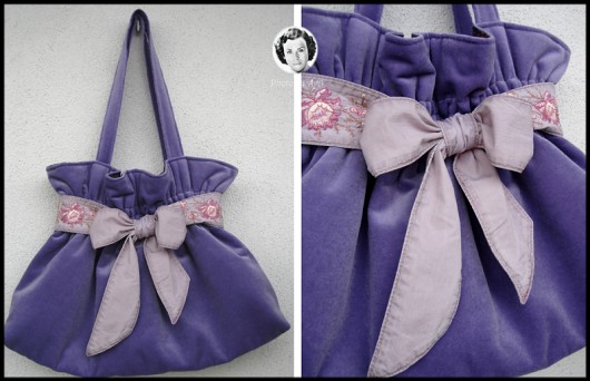 Torebka velvet bow AvA