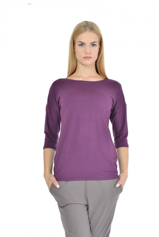 Bluzka oversize Basic fioletowa Insist