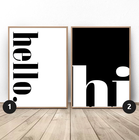 plakaty Zestaw dwóch plakatów "Hello Hi" A3 (297mm x 420mm)