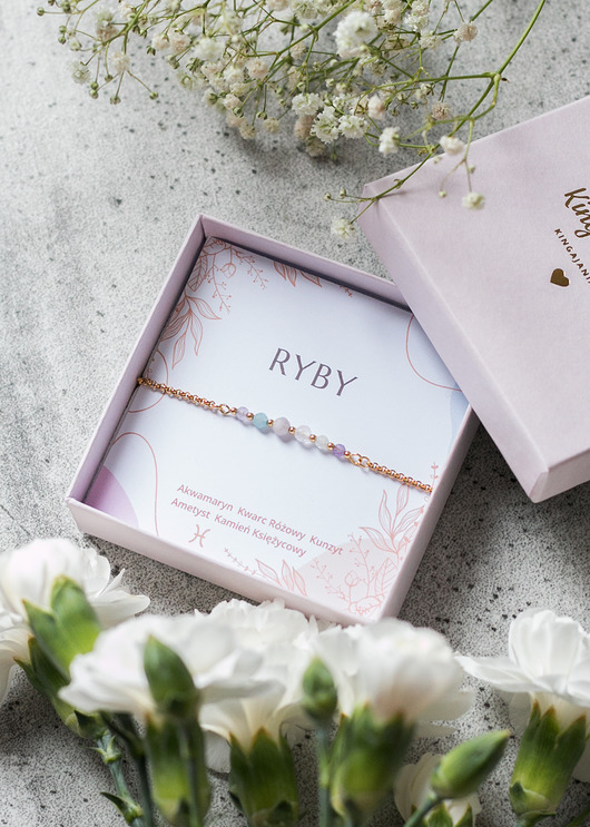 bransoletki z kamieni naturalnych Bransoletka Ryby Ryba Zodiakalna Zodiak dla Zodiakalnej Zodiakalnych Ryby Ryb