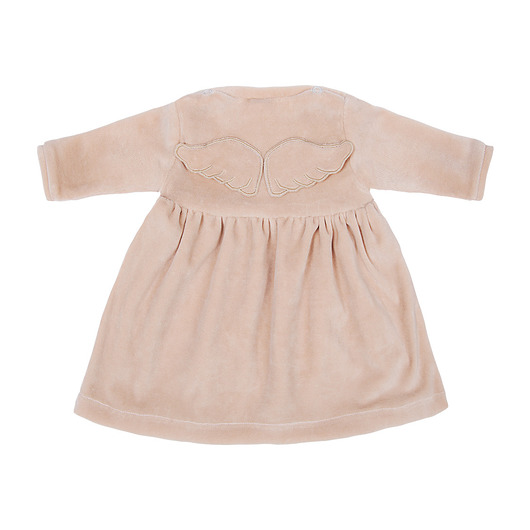 Welurowa Sukienka Wings Beige My Moments