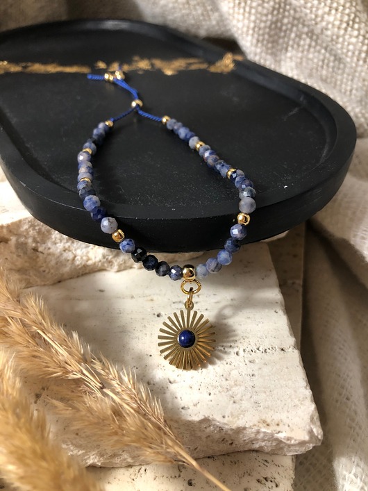 bransoletki z kamieni naturalnych Bransoletka sodalit i lapis lazuli