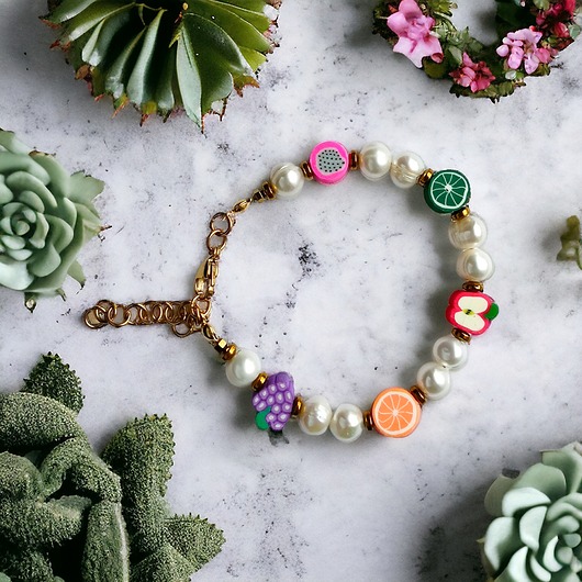 bransoletki z kamieni naturalnych Perły z owocami :: bransoletka : summer collection