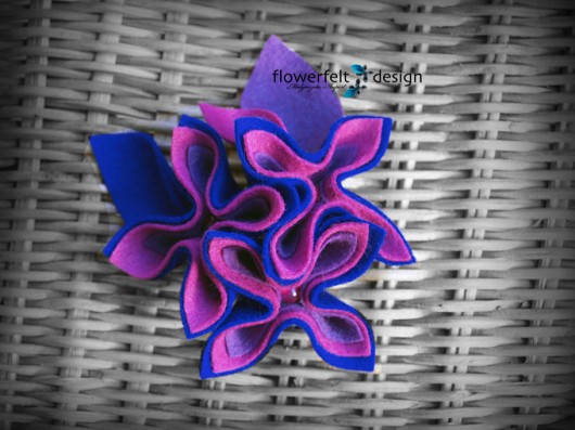 fuksja fiolet indygo  FlowerFelt Design
