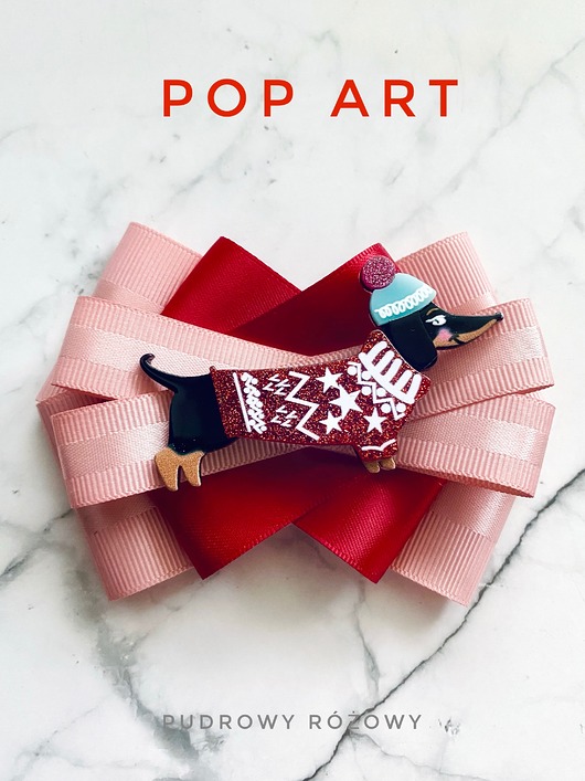 broszki Kolekcja Pop Art Dog Zimowy Jamnik