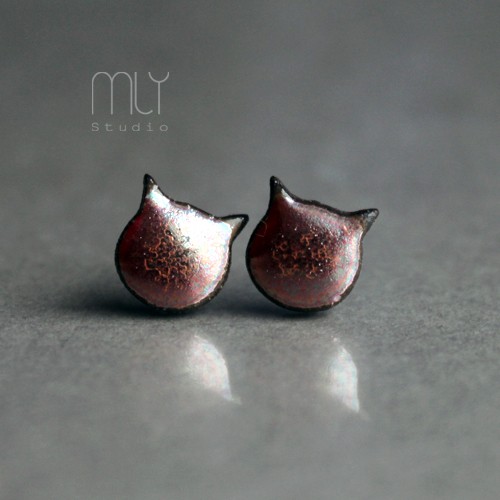 Kolczyki ceramiczne Koty Magda Łysiak