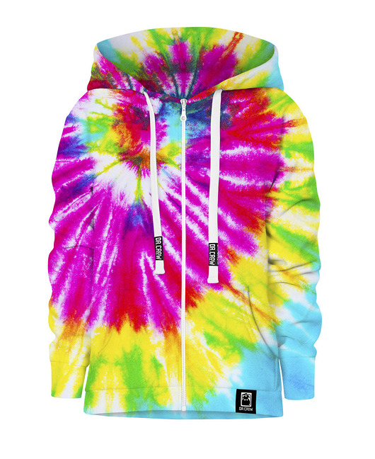 bluzy dla chłopców Bluza Zamek Chłopiec DR.CROW Tie Die Colorful