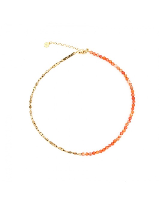 chokery Naszyjnik Orange&Gold