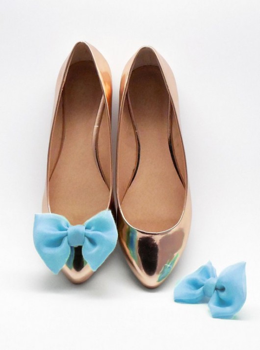 Light Blue Bow - klipsy do butów Coquet Coquet