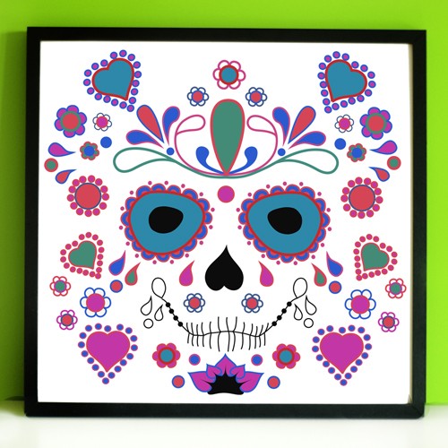 Plakat Dia de los Muertos - zamówienie ONE MUG A DAY