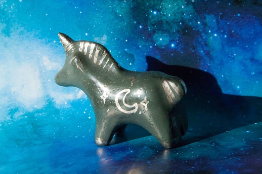 platynowana figurka jednorożca Head Made art