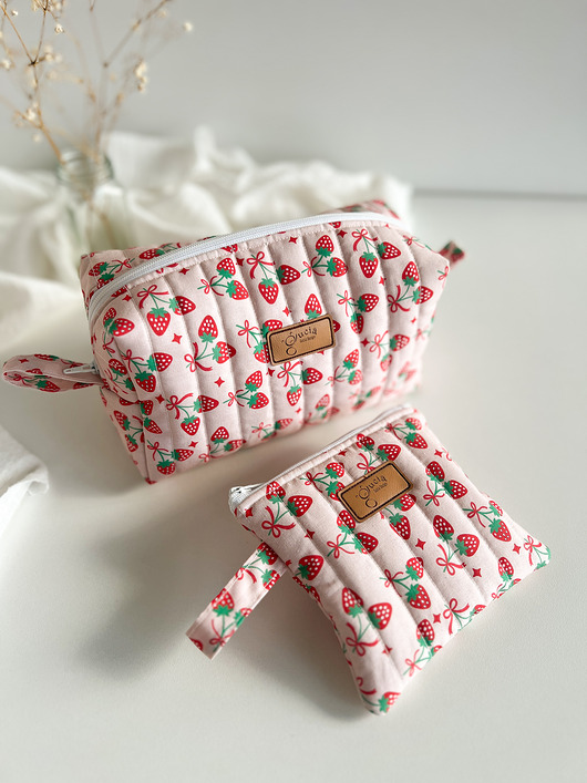 kosmetyczki Truskawka - kosmetyczka + mini