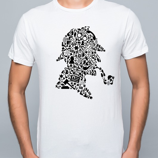 t-shirty męskie Koszulka  z nadrukiem Sherlock