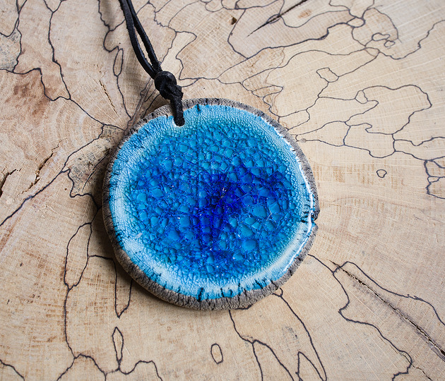 naszyjniki - inne Naszyjnik ceramiczny turkus