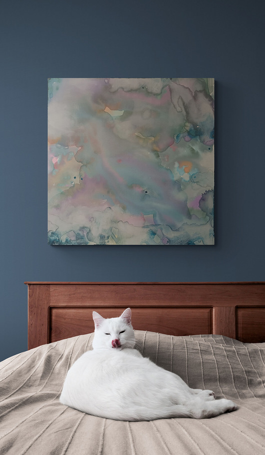 obrazy Obraz ręcznie malowany na płótnie 50x50 cm -  Abstrakcja - Pustka