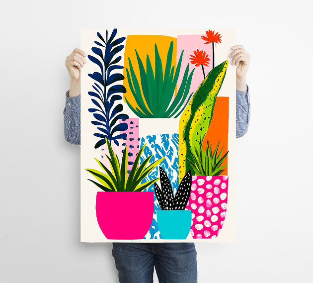 plakaty Kwiaty doniczkowe - grafika na plakacie