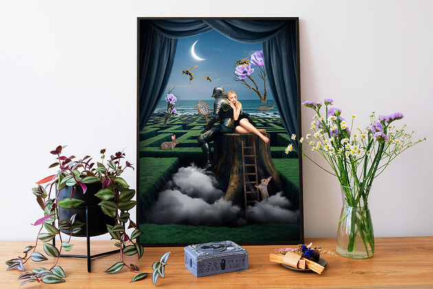 plakaty Surrealistyczny Plakat "High Hopes" Kolaż