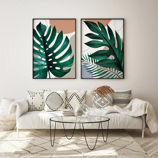 plakaty Zestaw boho liście - plakaty