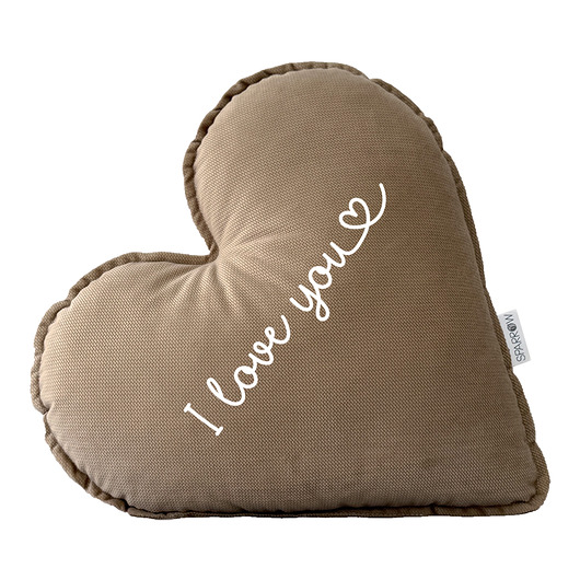 poduszki do pokoju dziecka Personalizowana poduszka serce BROWN