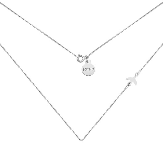 srebrne naszyjniki Srebrny naszyjnik z jaskółką