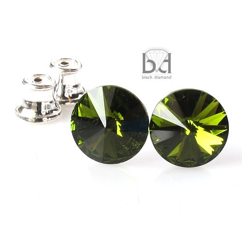 Sztyfty kryształ Swarovski (8,2 mm) Black Diamond