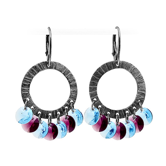 kolczyki swarovski Kolczyki srebro + kryształy Swarovski