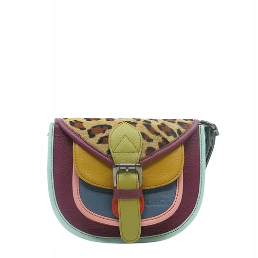 torby na ramię Torebka damska listonoszka skórzana regulowany pasek kolorowa OLIVKA
